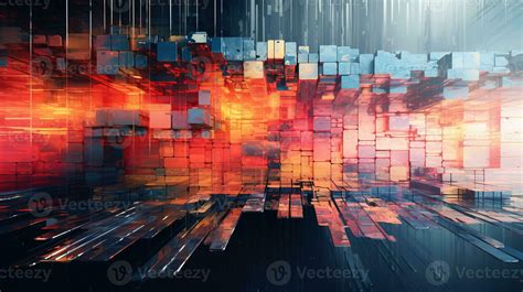 abstract glitch aesthetics, digital art illustration 26692802 Stock ...