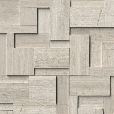 Legno Geometric Limestone Mosaic Wall Tile 12 in. - The Tile Shop