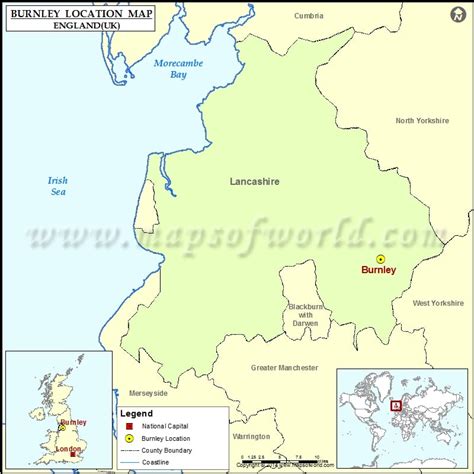 Where is Burnley | Location of Burnley in England Map