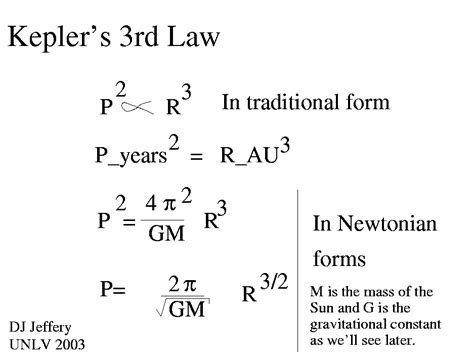 Kepler's 3rd law