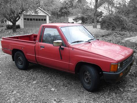 Red toyota pickup truck