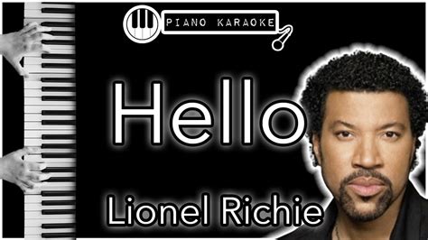 Hello - Lionel Richie - Piano Karaoke Instrumental - YouTube