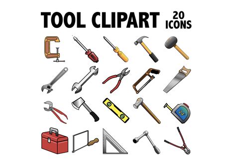 TOOLS CLIPART Printable Construction Equipment Icons Handyman - Etsy UK