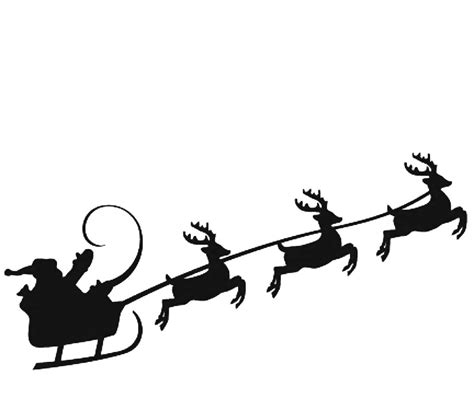 Free Printable Santa Sleigh And Reindeer Template