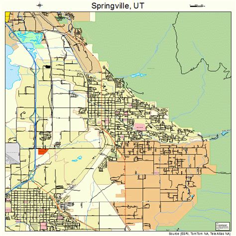 Springville Utah Street Map 4972280