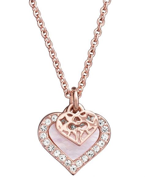 COACH MOTHER OF PEARL HEART NECKLACE - COACH - Handbags & Accessories ...