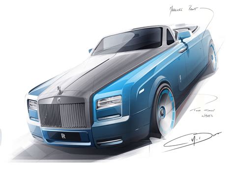 Rolls-Royce Bespoke Waterspeed Collection Design Sketch | Car sketches ...