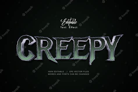 Premium Vector | Creepy editable text effects