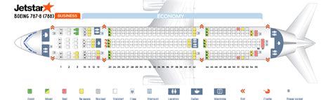 Seat map Boeing 787-8 Dreamliner Jetstar. Best seats in the plane