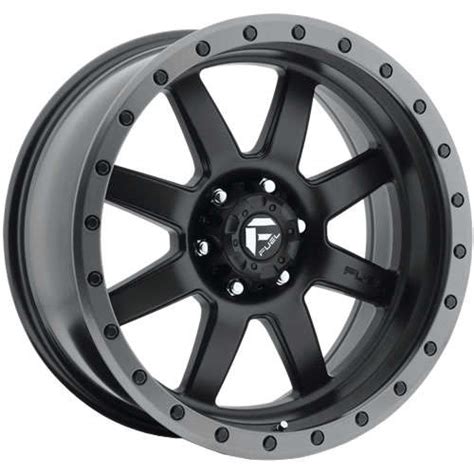 Fuel Trophy Matte Black with Graphite Lock Ring 17x8.5 +6mm with Cooper ...