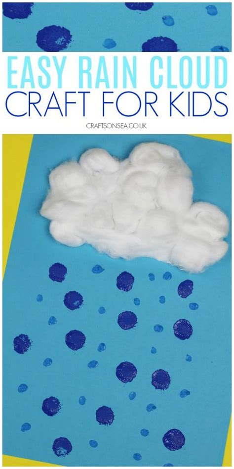 Easy Rain Craft for Kids | Weather crafts, Rainy day crafts, Daycare crafts