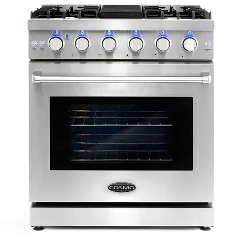 Cosmo 30 in. 4.55 cu. ft. Commercial-Style Gas Range with Convection ...