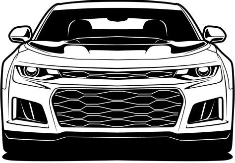 Black and white car vector illustration for conceptual design 7478397 ...