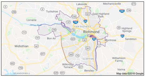 Printable Map Of Richmond Va