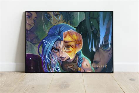 Arcane League Of Legends Poster Canvas Wall Art Jinx Wallhanging Powder ...