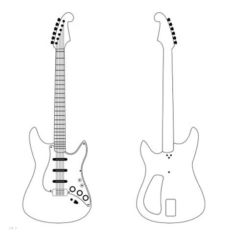 Cardboard Guitar Template - Printable Word Searches