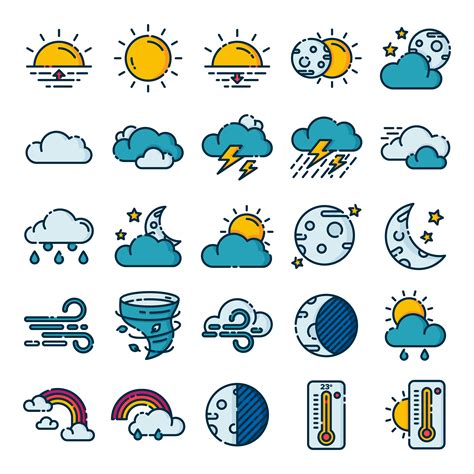 Weather icons pack 465799 Vector Art at Vecteezy