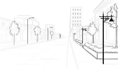 Simple Cityscape Drawing at GetDrawings | Free download