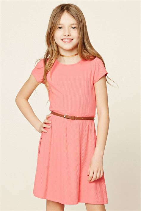 Forever 21 Girls - A ribbed knit dress featuring a round neckline ...