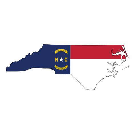 North Carolina Flag State Sticker