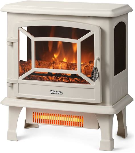 TURBRO Suburbs TS20 Electric Fireplace Infrared Heater, Freestanding ...