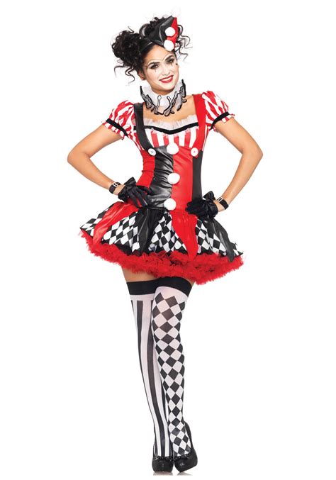 Naughty Harlequin Clown Costume