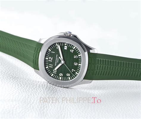 Patek Philippe Replica Aquanaut Green Face Digital Dial