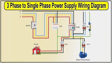 3 Phase to single phase power supply wiring diagram | single phase ...