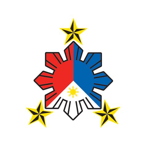 Printed vinyl Philippine Flag Sun With Nautical Star | Stickers Factory