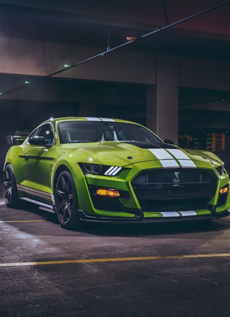 Download wallpaper 840x1160 green ford mustang shelby gt500, sportcar ...