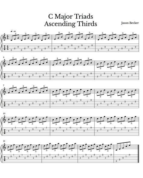 C Major Triads : r/guitarlessons