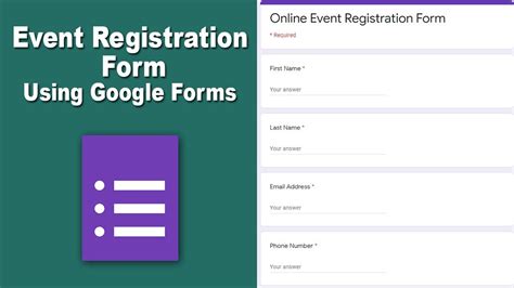 How to Create Online Event Registration Form Using Google Forms - YouTube