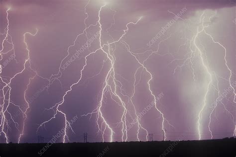 Cloud to Ground Lightning - Stock Image - C017/4321 - Science Photo Library