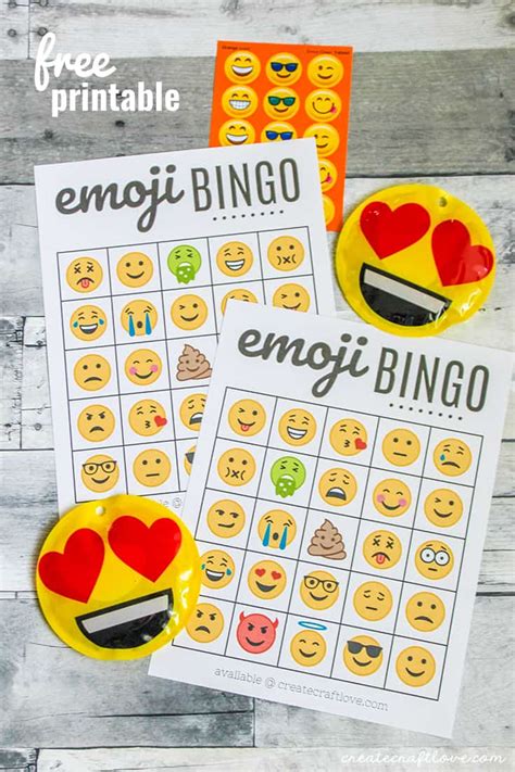 FREE Emoji Bingo Printable - Create Craft Love