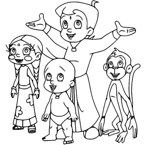 Chhota Bheem Characters coloring page - Download, Print or Color Online ...