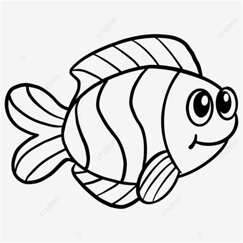 Fish Line Art Illustration, Fish Drawing, Rat Drawing, Fish Sketch PNG ...