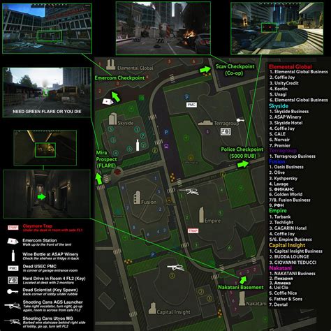 Map - Ground Zero - Escape from Tarkov - eft-ammo.com