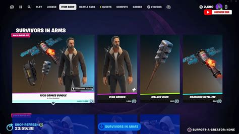 Fortnite Item Shop 16 October 2023 Rick Grimes, Daryl Dixon, Michonne ...