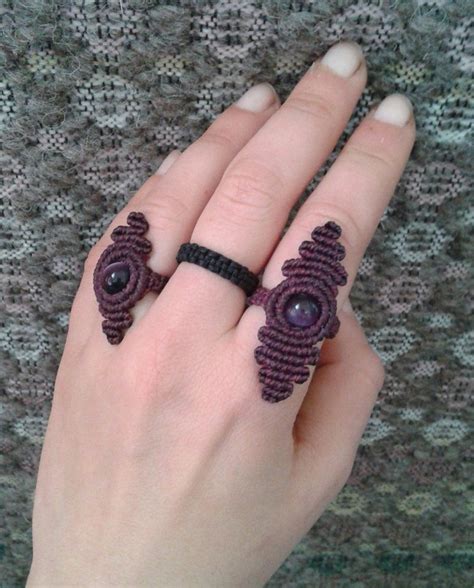 image 0 | Macrame rings, Elegant jewelry, Macrame jewelry