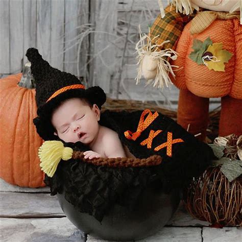 Baby Crochet Witch Photography Prop