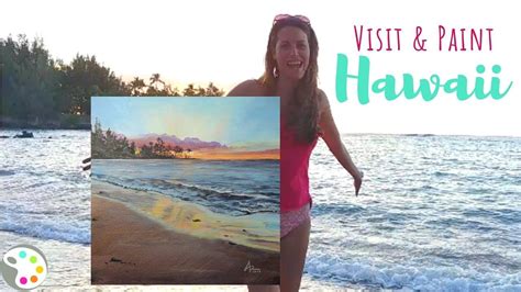 Acrylic Painting Tutorial | Sunset and Ocean Painting | Hawaii | Sunset ...