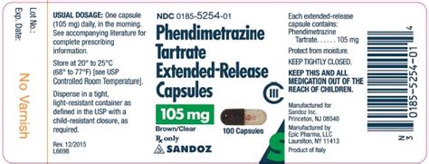 Phendimetrazine - FDA prescribing information, side effects and uses