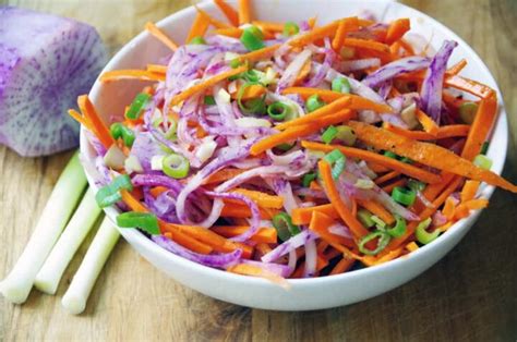 Carrot and Purple Daikon Radish Salad Recipe - Suburbia Unwrapped