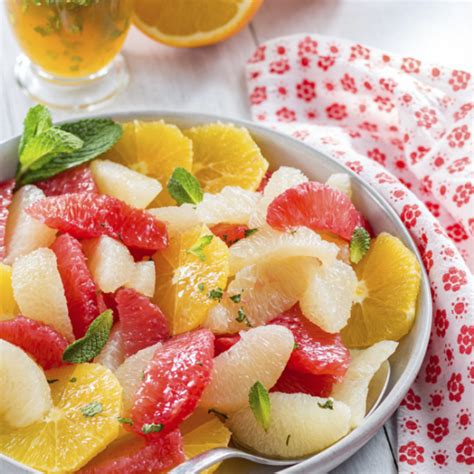 Citrus Fruit Salad with Honey Mint Lime Syrup | National Honey Board