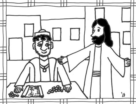 Ordy 10A | Jesus and Matthew coloring page - for use, see ww… | Flickr