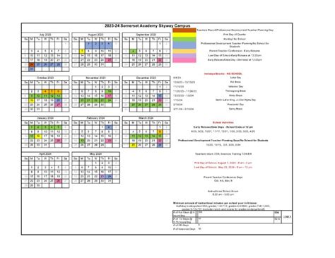 2023 - 2024 School Calendar - School Calendars - Somerset Academy ...