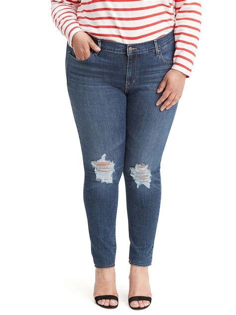 Levis Women's Plus Size 711 Stretch Mid Rise Skinny Jeans - Walmart.com