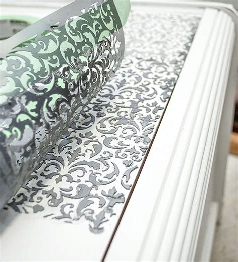 How To Create Raised Stencil Design - Salvaged Inspirations | Wall ...