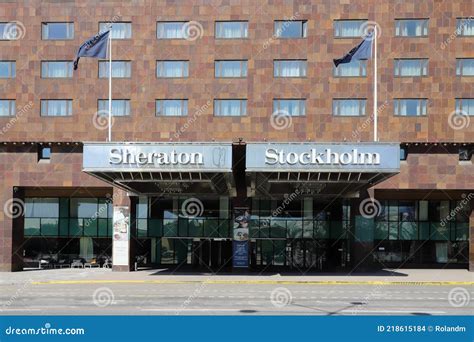 Sheraton hotel Stockholm editorial stock image. Image of sign - 218615184