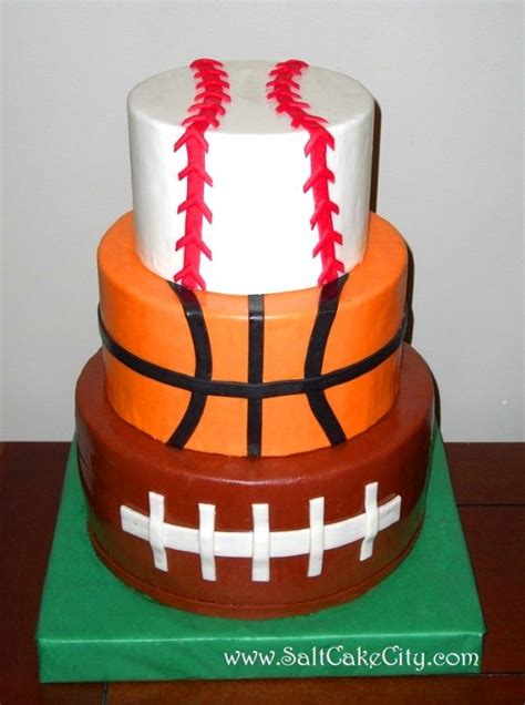 Three Sports Cake | Boy birthday cake, Childrens birthday cakes, Sport ...